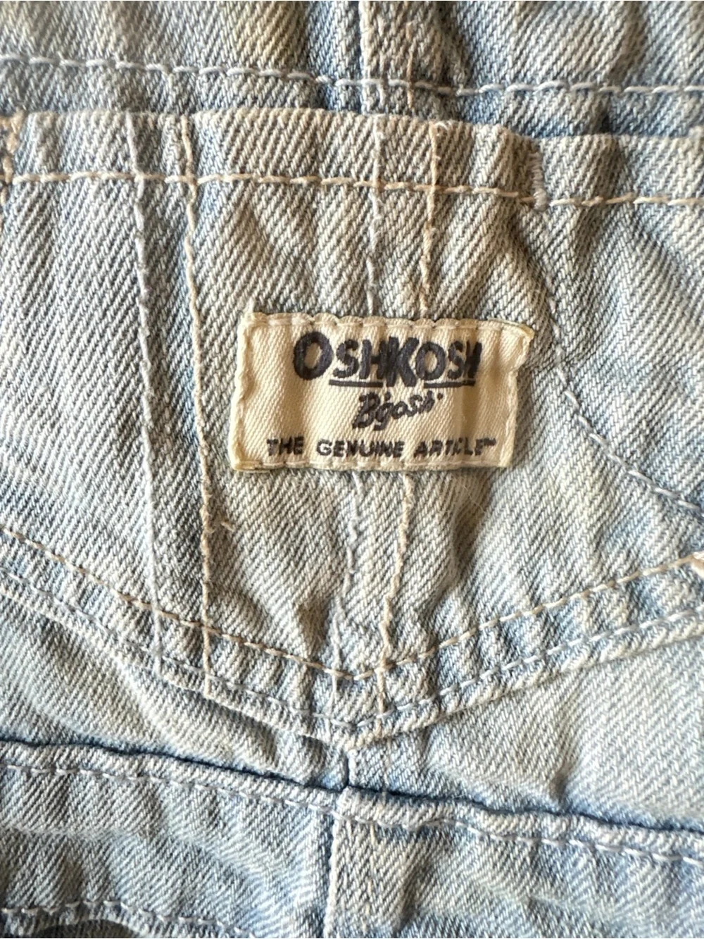 OshKosh B'gosh Light Blue Denim Ruffle Shortalls